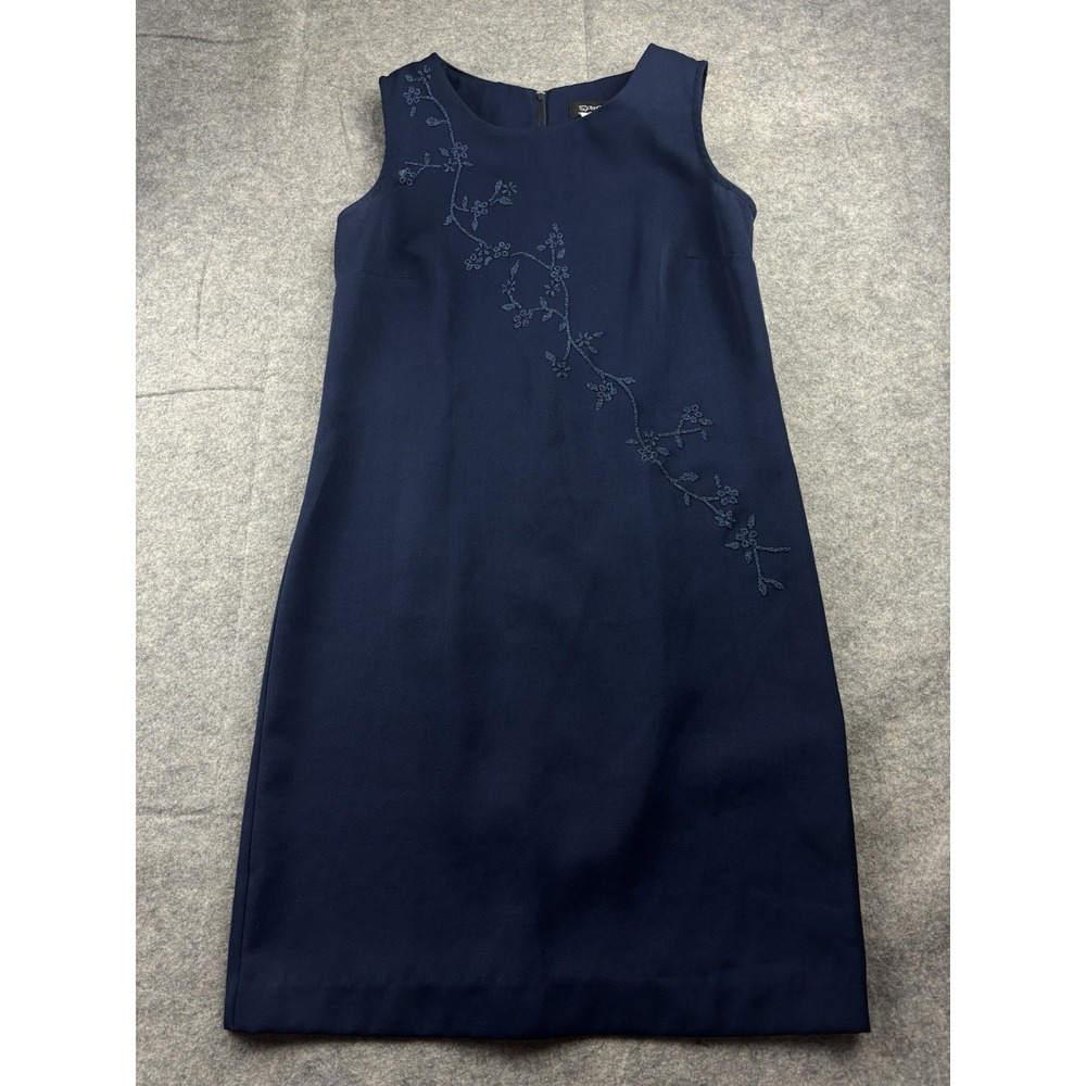 VTG Spago Women's 4? Sheath Mini Shift Floral Beaded Dress 90s Sexy Cocktail SEE